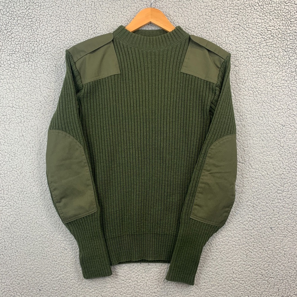 DSCP Commando Sweater Mens Large Green Wool Military Valor Collection Size 40